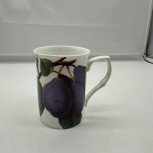 New Gracie Bone China Fruit Plum Mug Coffee Cup 4" Excellent Condit…